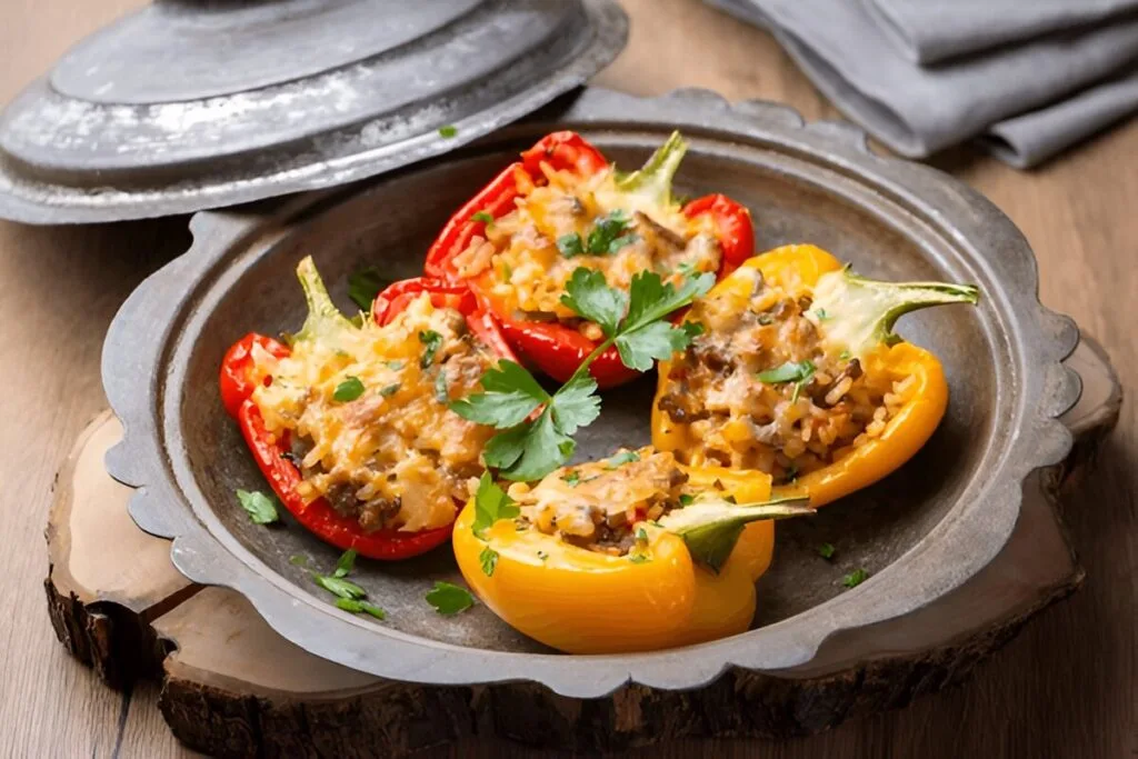 Italian-Style Beef and Quinoa Stuffed Peppers