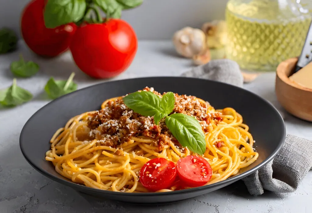 Spaghetti with Ground Beef Marinara